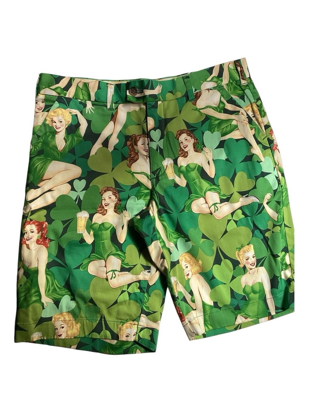 Loudmouth Erin Go Bragh Flat Front Golf Shorts